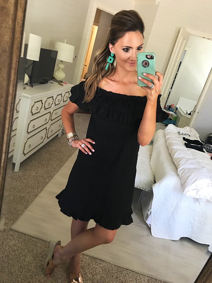 Off the shoulder black dress from Amazon - Fashion Finds from Amazon by popular Texas fashion blogger, Style Your Senses