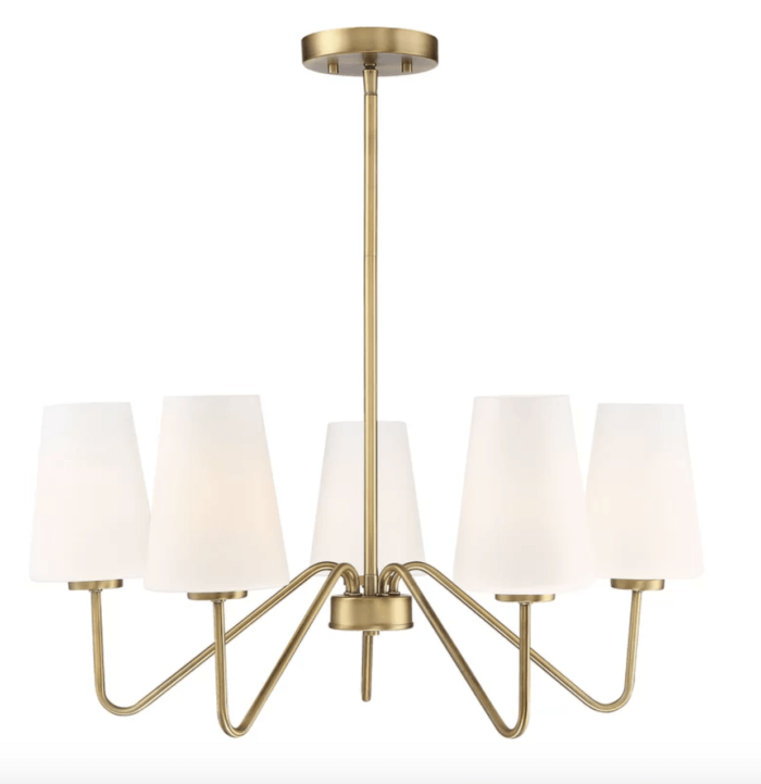 white and gold chandelier