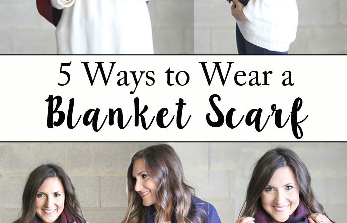 blanket scarf, how to tie a scarf, plaid scarf, tutorial