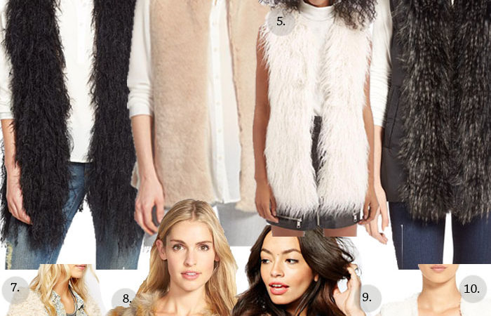 faux fur vests, faux fur, holiday