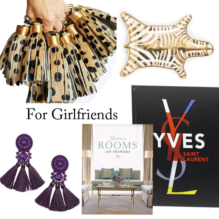 gifts for girlfriends, coffee table boo, gift guide, leopard tassel, earrings
