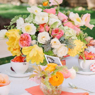 A beautiful Mother's Day Tea party tablescape.