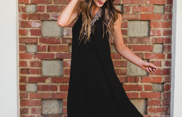 A little black dress perfect for casual summer weather