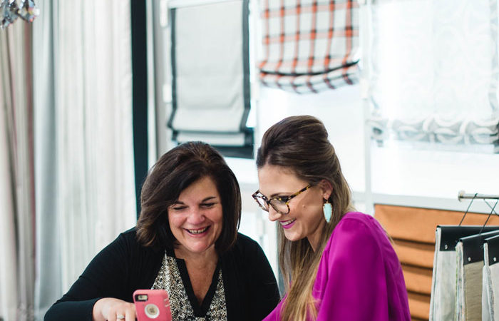 Blogger Mallory Fitzsimmons of Style Your Senses chooses custom roman shades at The Shade Store in Charlotte, NC.