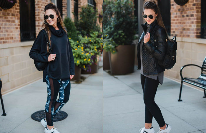 Blogger Mallory Fitzsimmons of Style Your Senses shares two athleisure looks to keep you chic in the carpool line.