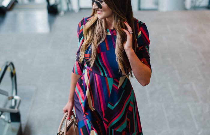 Blogger Mallory Fitzsimmons of Style Your Senses shows how to transition your work wardrobe from Summer to Fall with on trend colors.