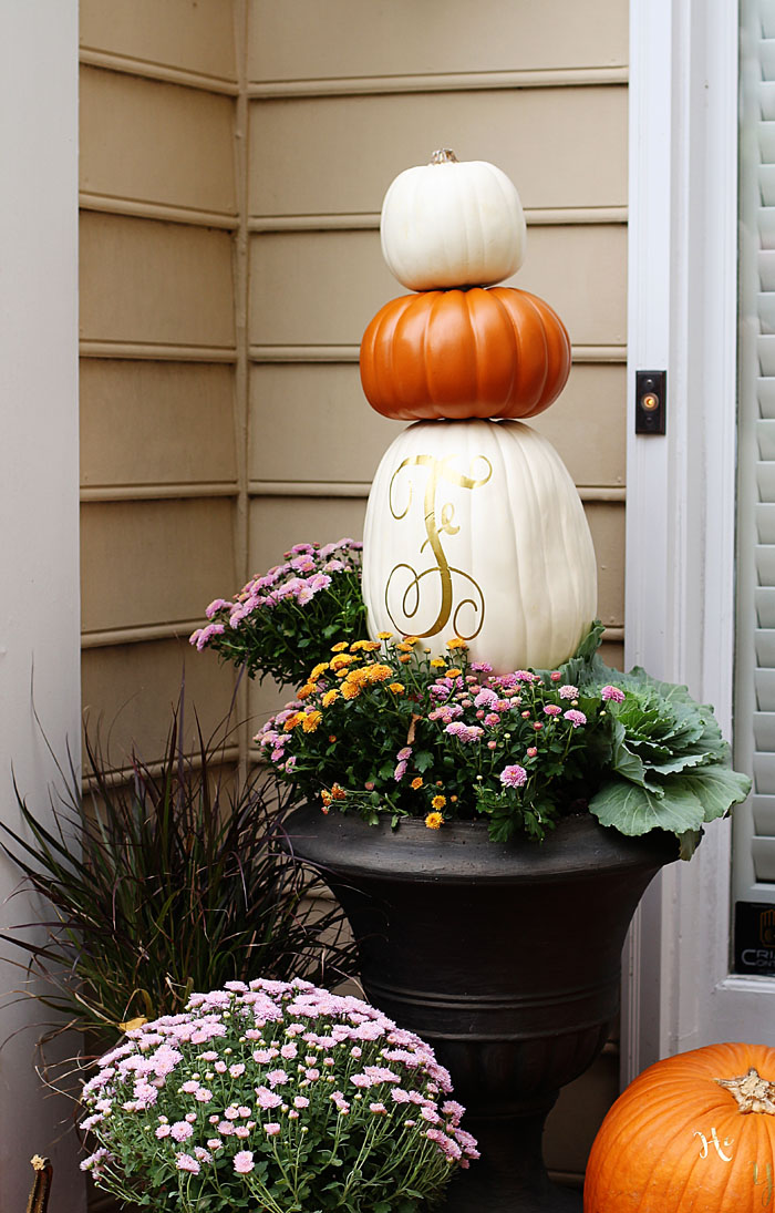 Fall Porch & DIY Pumpkin Topiary | Home Decor | Style Your Senses