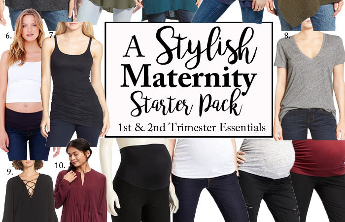 Maternity clothing essentials.