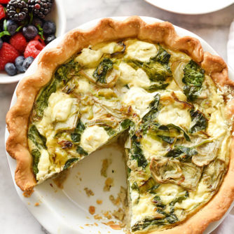 artichoke-spinach-and-goat-cheese-quiche-foodiecrush-com-040 - Christmas Morning Brunch Ideas for Christmas Morning featured by popular Texas lifestyle blogger, Style Your Senses
