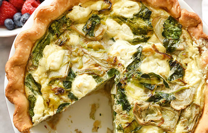 artichoke-spinach-and-goat-cheese-quiche-foodiecrush-com-040 - Christmas Morning Brunch Ideas for Christmas Morning featured by popular Texas lifestyle blogger, Style Your Senses