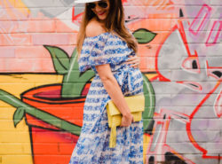 This maxi dress is such a cute look for Spring and even great as a maternity outfit option