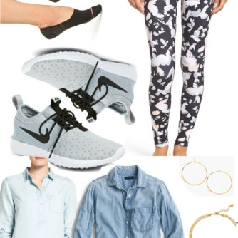 Style Board Series Week 6 | how to wear the Athleisure Trend + Pairing chambray back to white denim for Spring