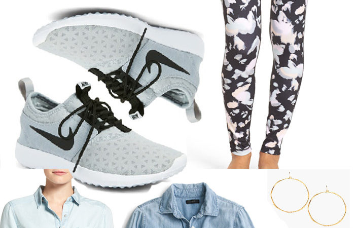 Style Board Series Week 6 | how to wear the Athleisure Trend + Pairing chambray back to white denim for Spring