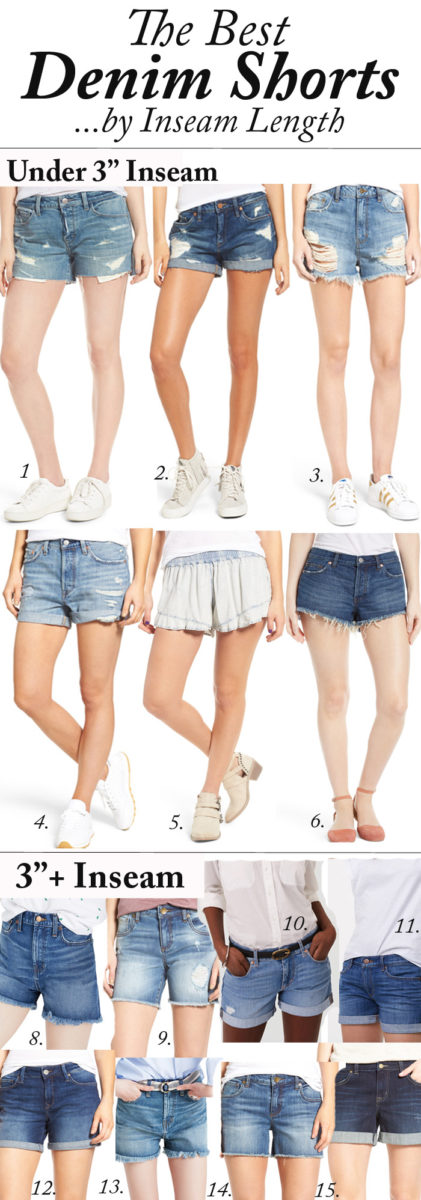 best denim shorts for apple shape