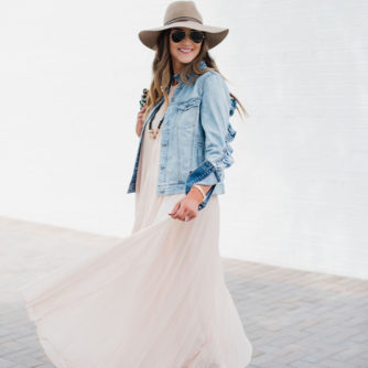 Beautiful pleated maxi dress styled 3 ways by blogger Mallory Fitzsimmons of Style Your Senses