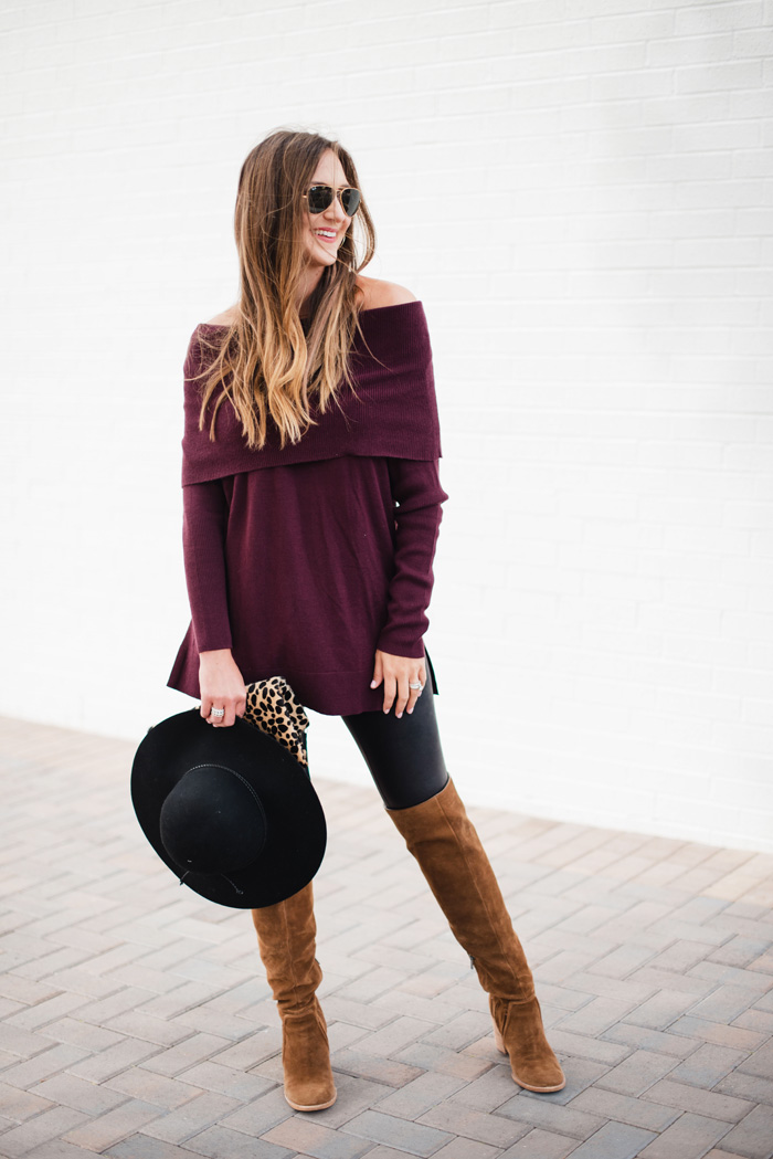Ideas on how to style Spanx leggings for Fall - The Best Fall Tunics with Leggings Looks + What to Wear Them With featured by popular Dallas fashion blog, Style Your Senses