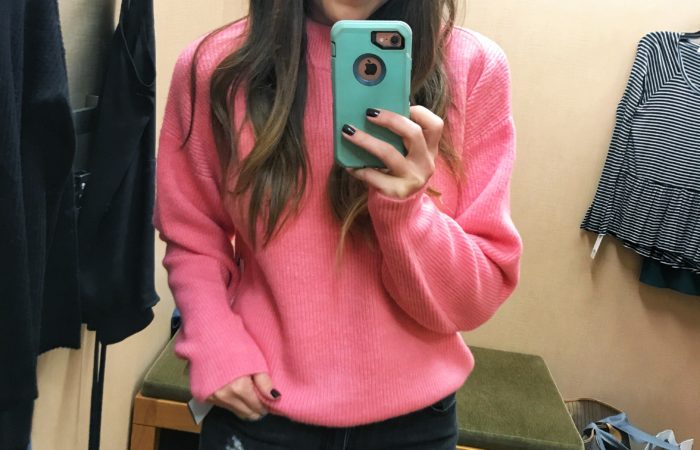 hot pink sweater