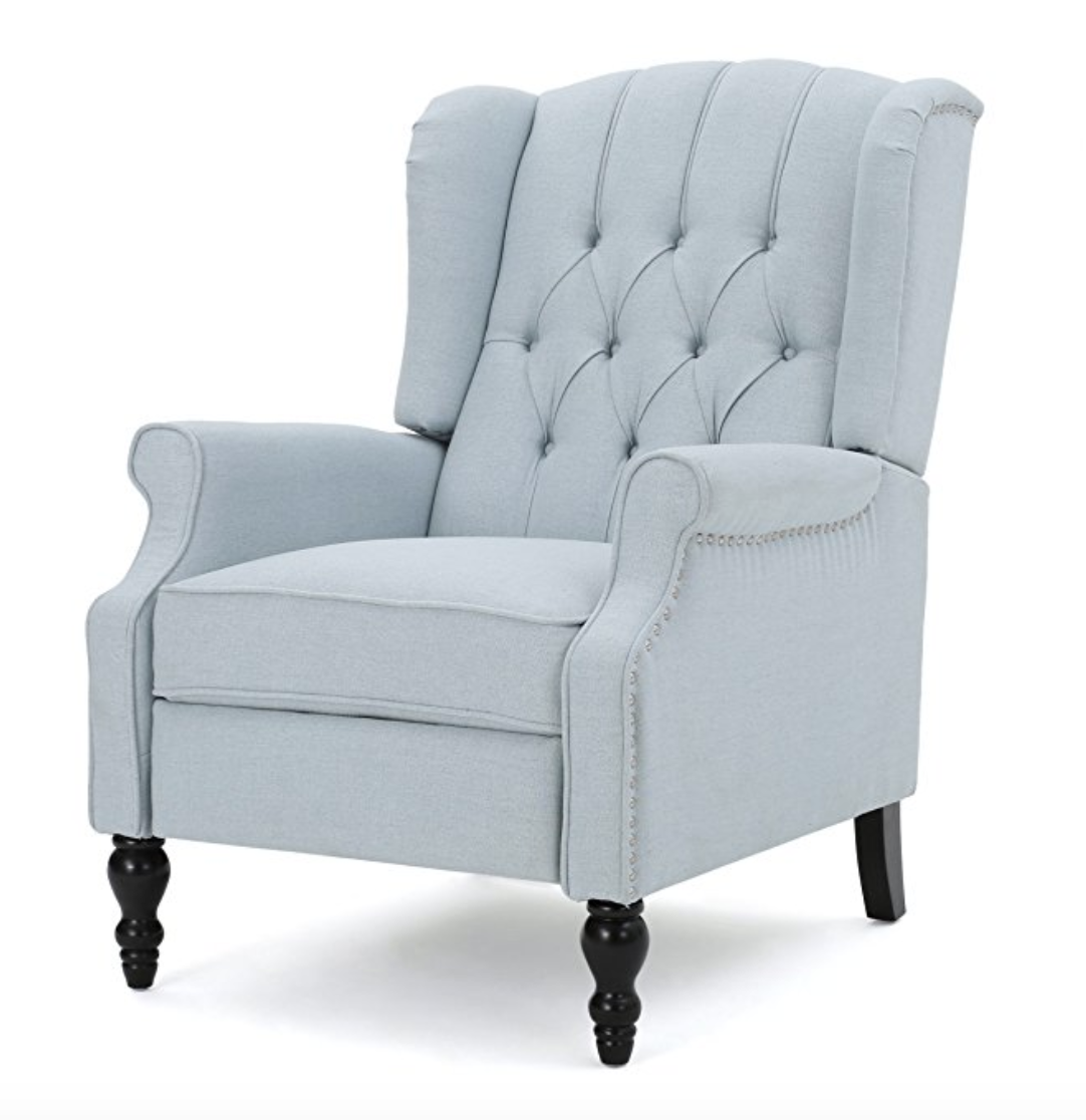 Amazon Finds featured by popular Dallas fashion blogger, Style Your Senses: wingback recliner