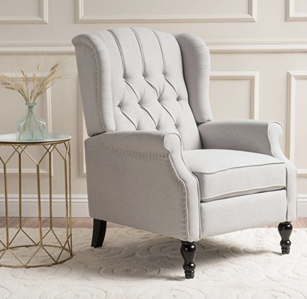 Amazon Finds featured by popular Dallas fashion blogger, Style Your Senses: wingback recliner