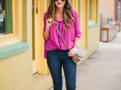 Free People top and Madewell jeans for a casual Spring outfit