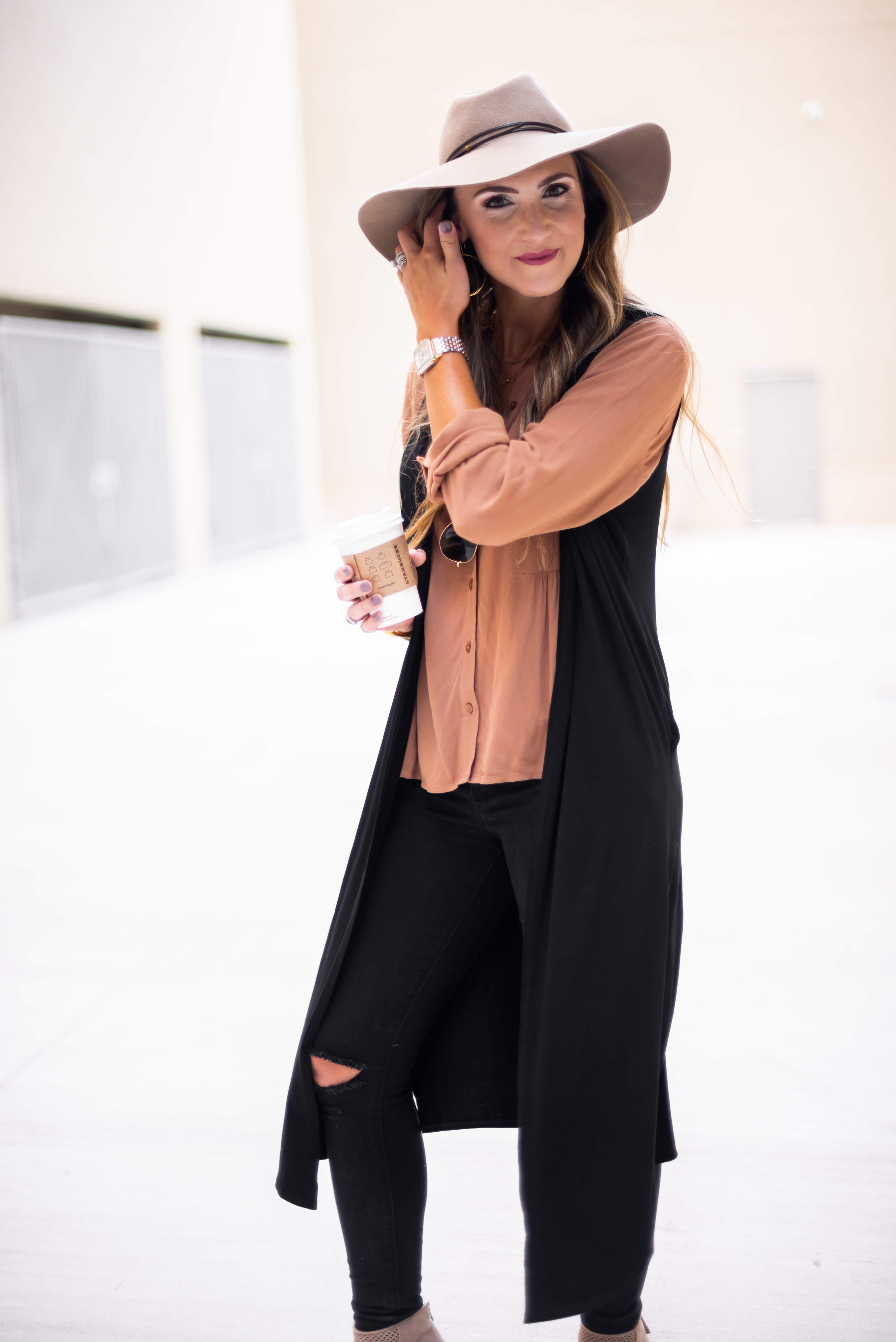 Lightweight sweater for Fall styled two ways with NordstromLightweight swing top in trendy rust color for Fall - The $55 Transitional Swing Top to Buy Now! featured by popular Dallas fashion blogger Style Your Senses
