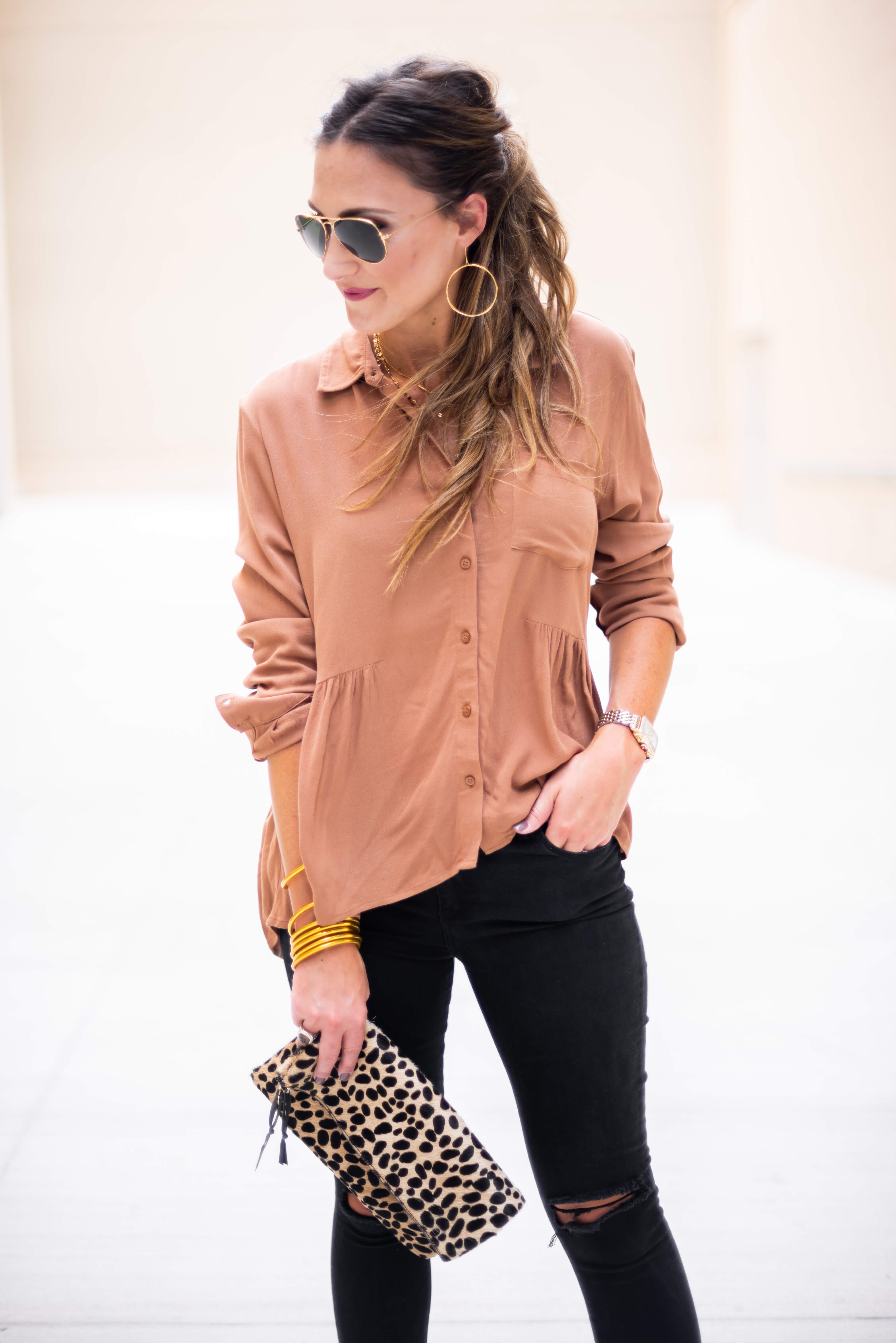 Lightweight sweater for Fall styled two ways with NordstromLightweight swing top in trendy rust color for Fall - The $55 Transitional Swing Top to Buy Now! featured by popular Dallas fashion blogger Style Your Senses