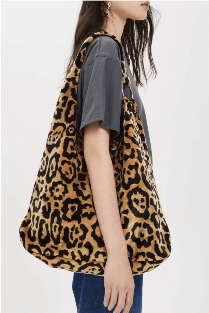leopard tote bag