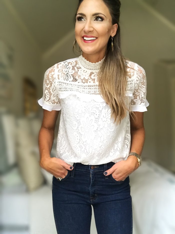 lace holiday top
