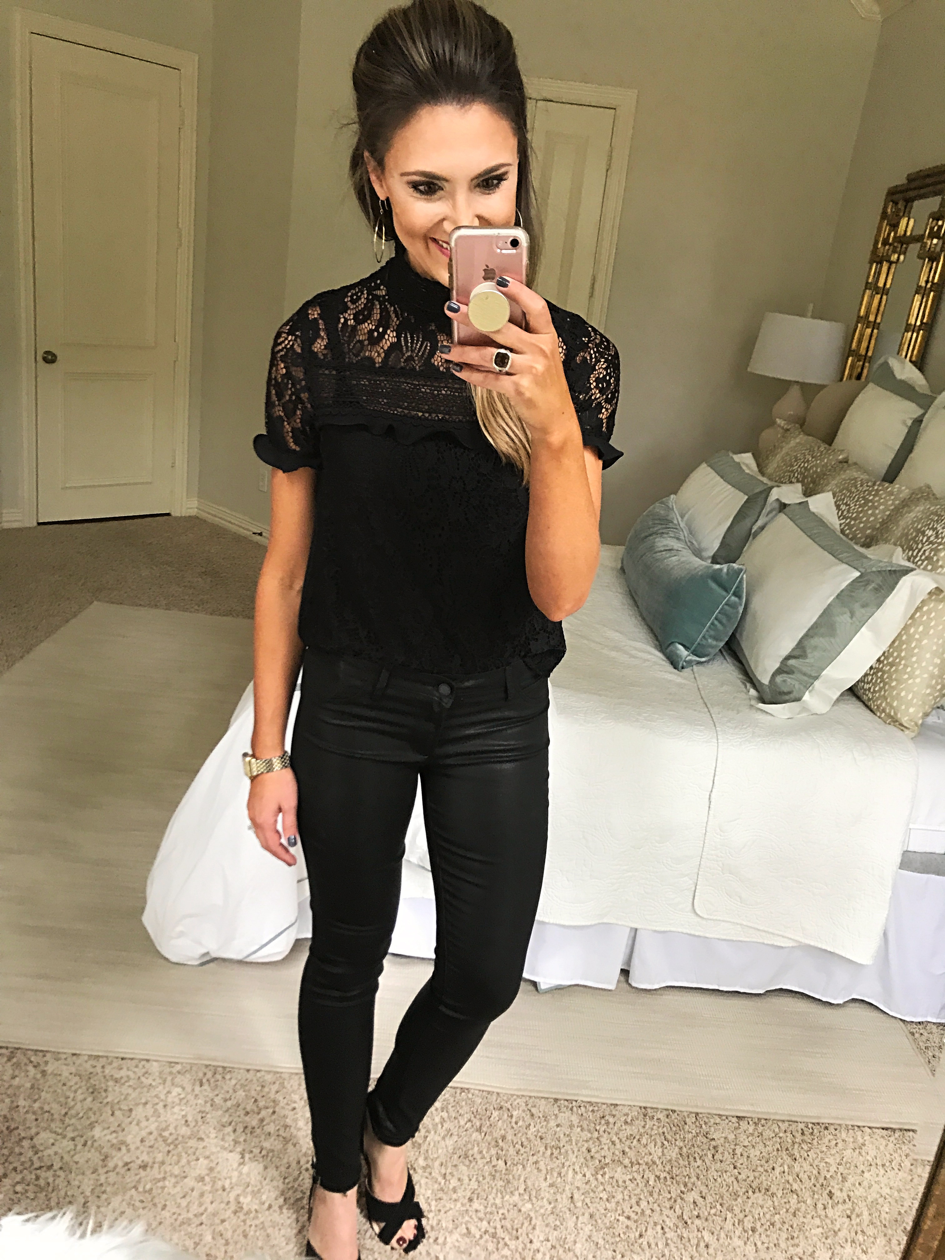 lace holiday top