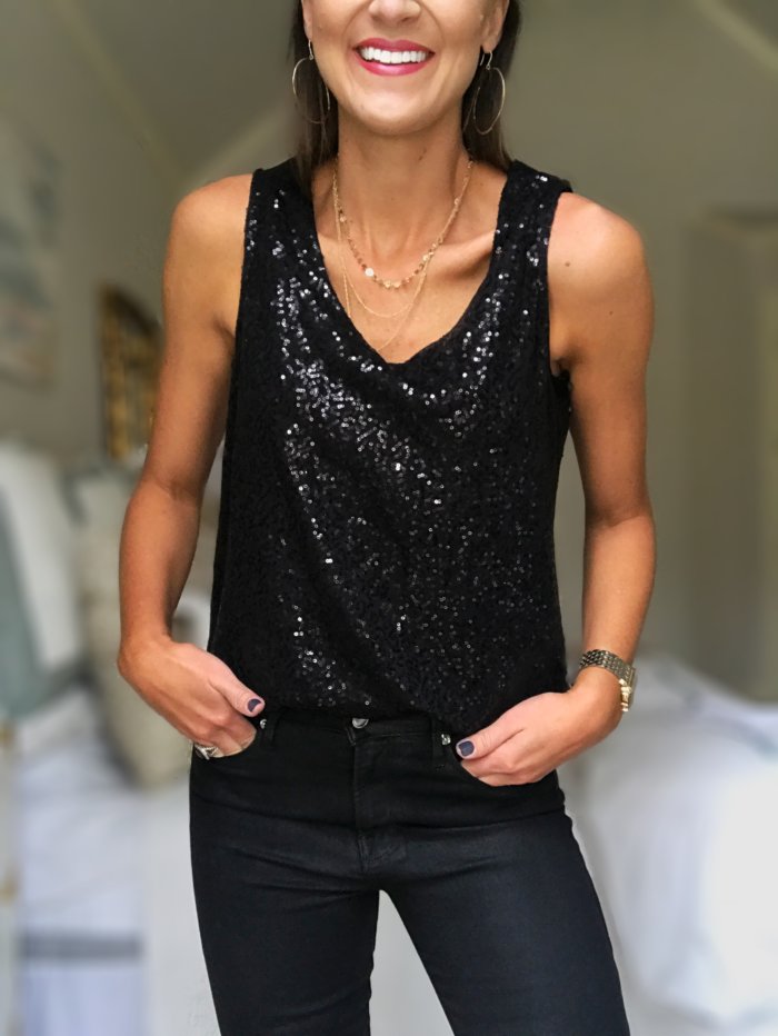 Sequin Holiday Top