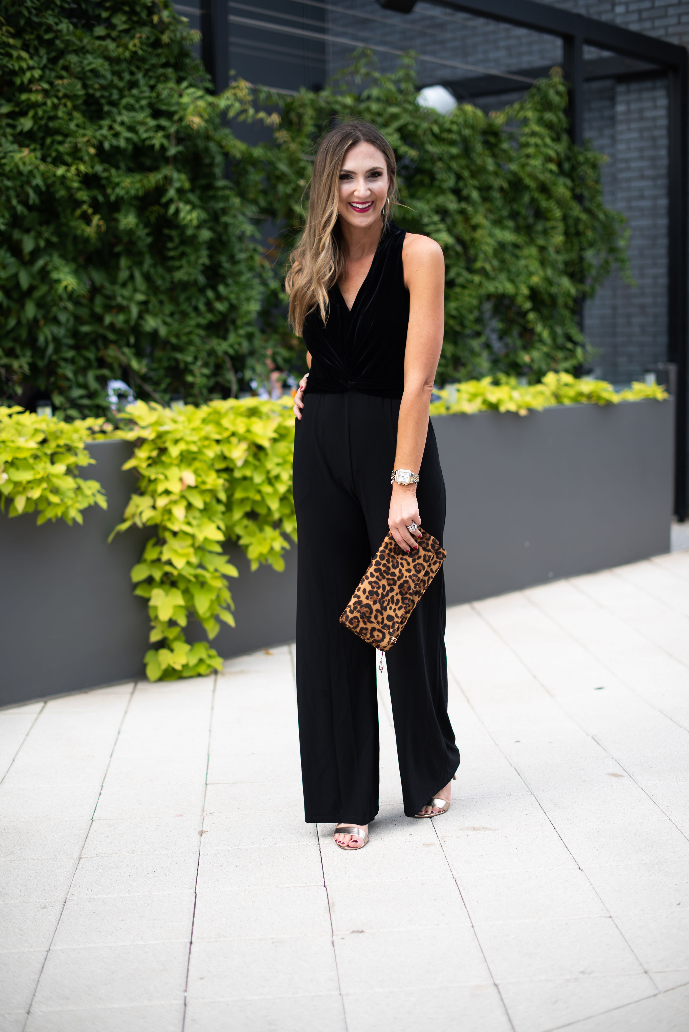 what to wear for a holiday formal | black jumpsuit