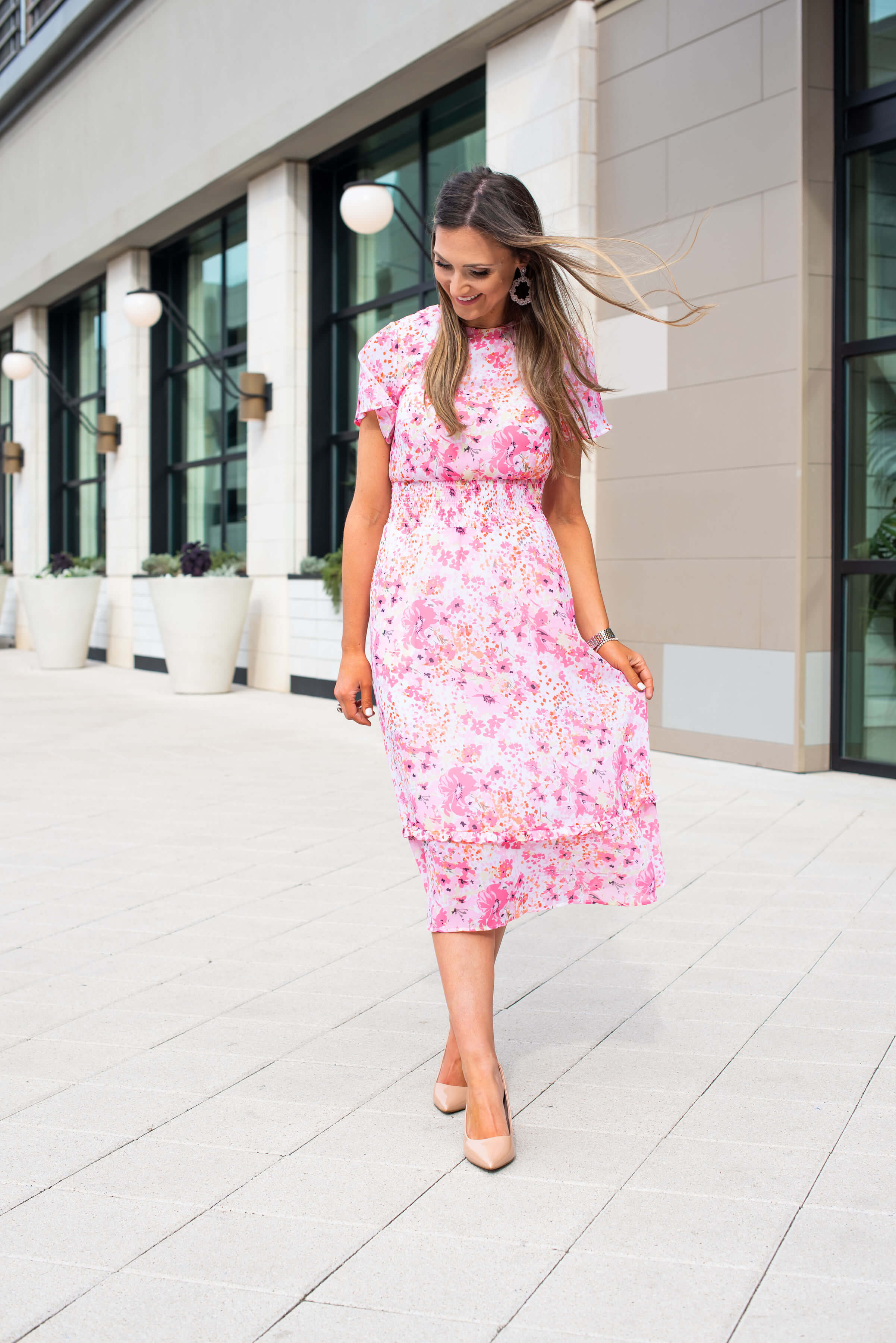 Feminine Floral Midi Dress from Marks and Spencer