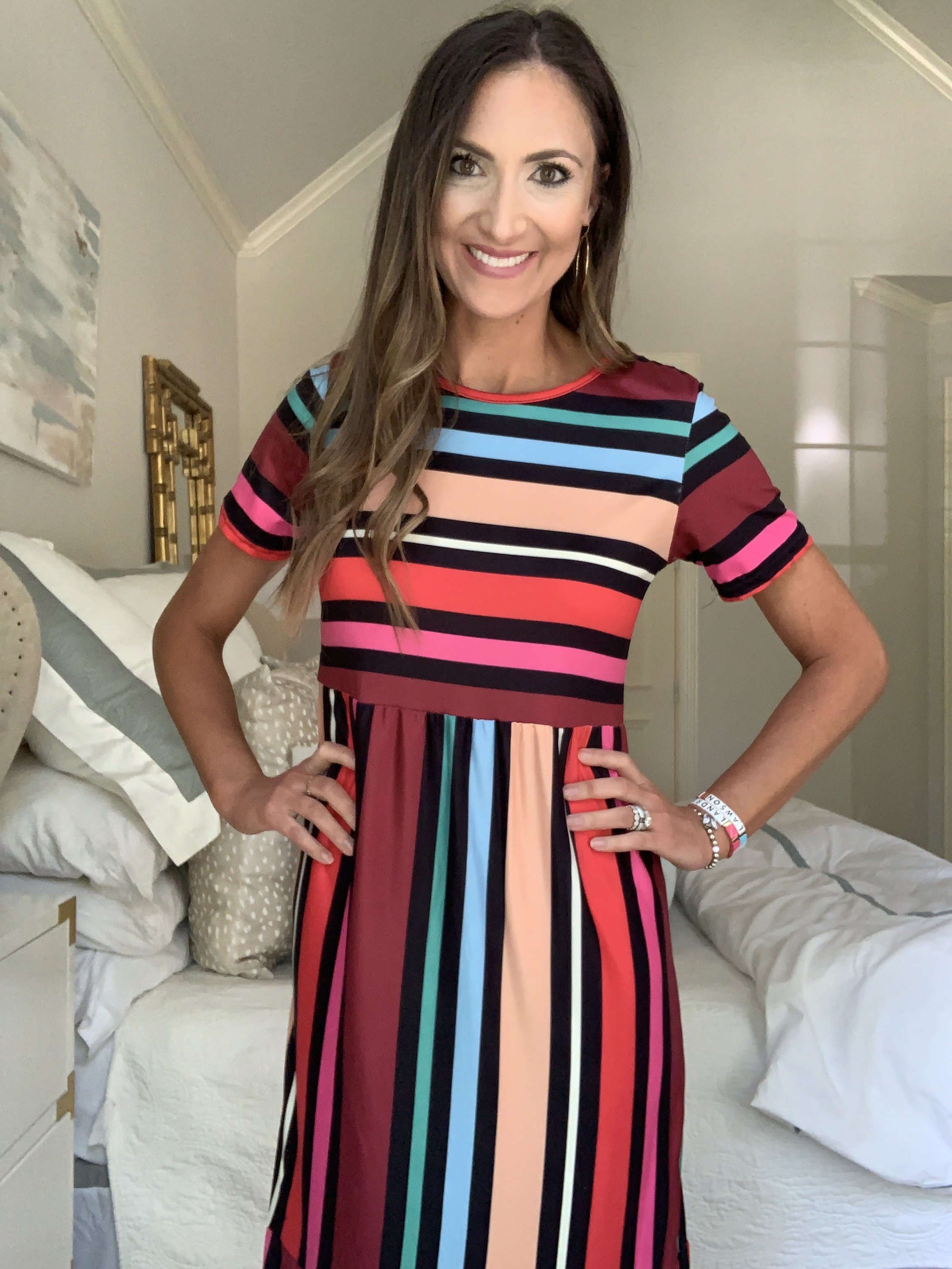 Stripe midi dress from amazon | Amazon Fashion Haul | Style Your Senses