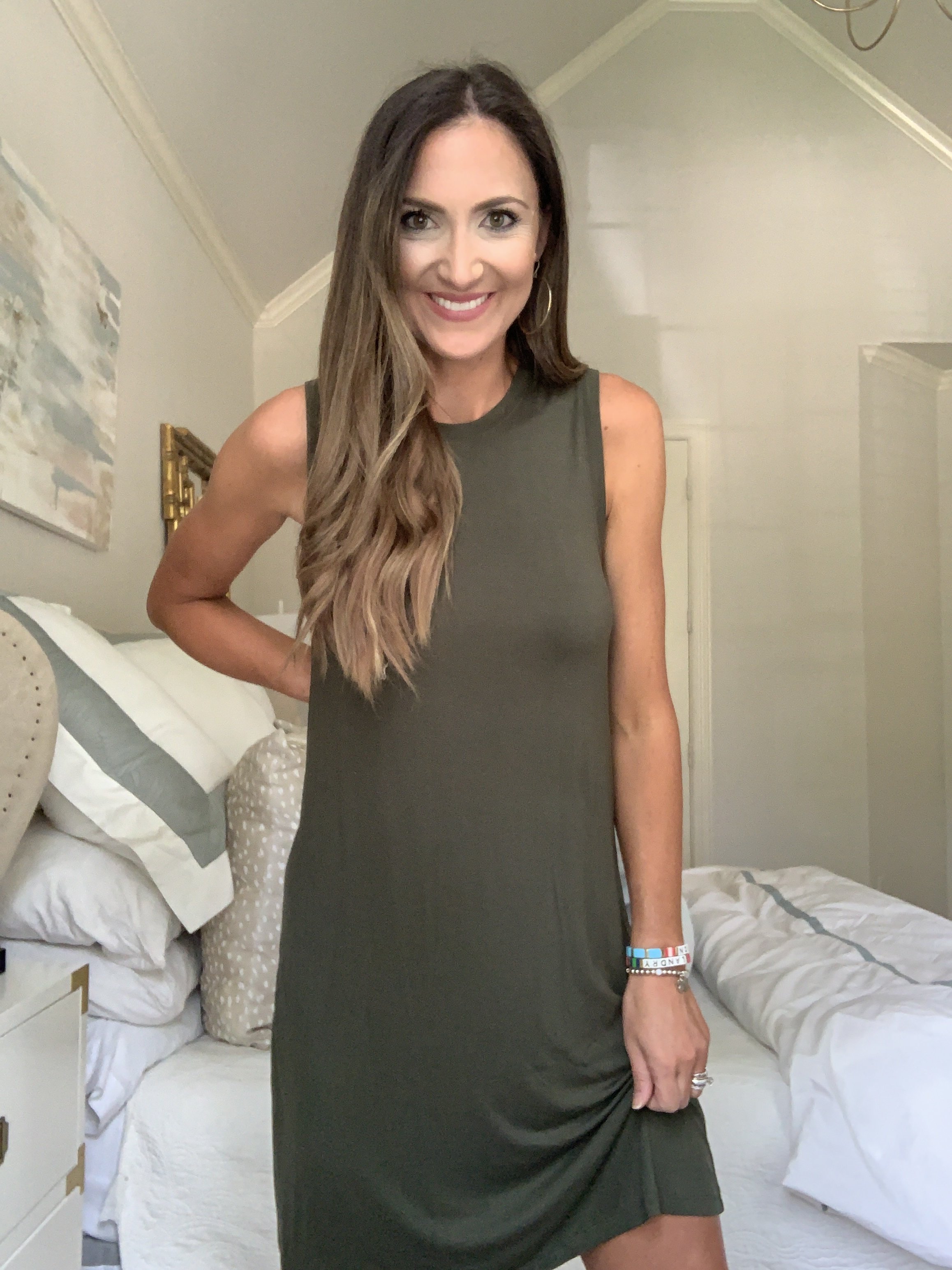Olive green tank dress from Amazon | Style Your Senses