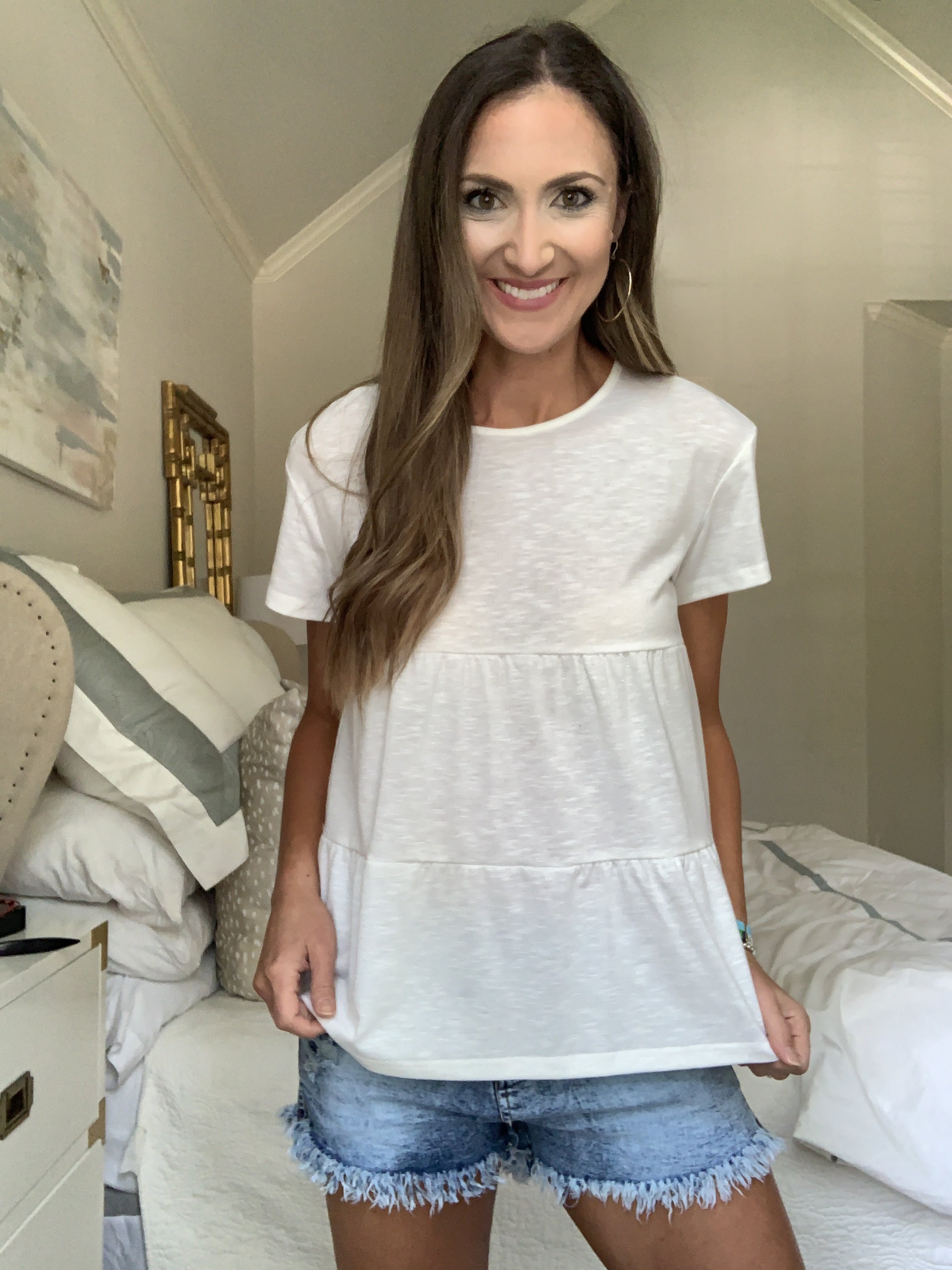 White tiered tee from Amazon | Style Your Senses