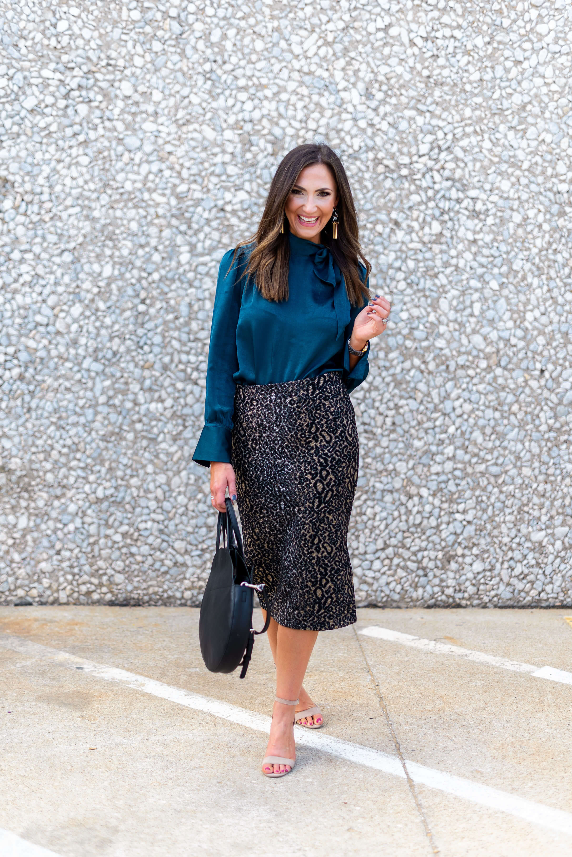 JcPenney Workwear | Teal tie shoulder blouse | Stylish Workwear | Style Your Senses