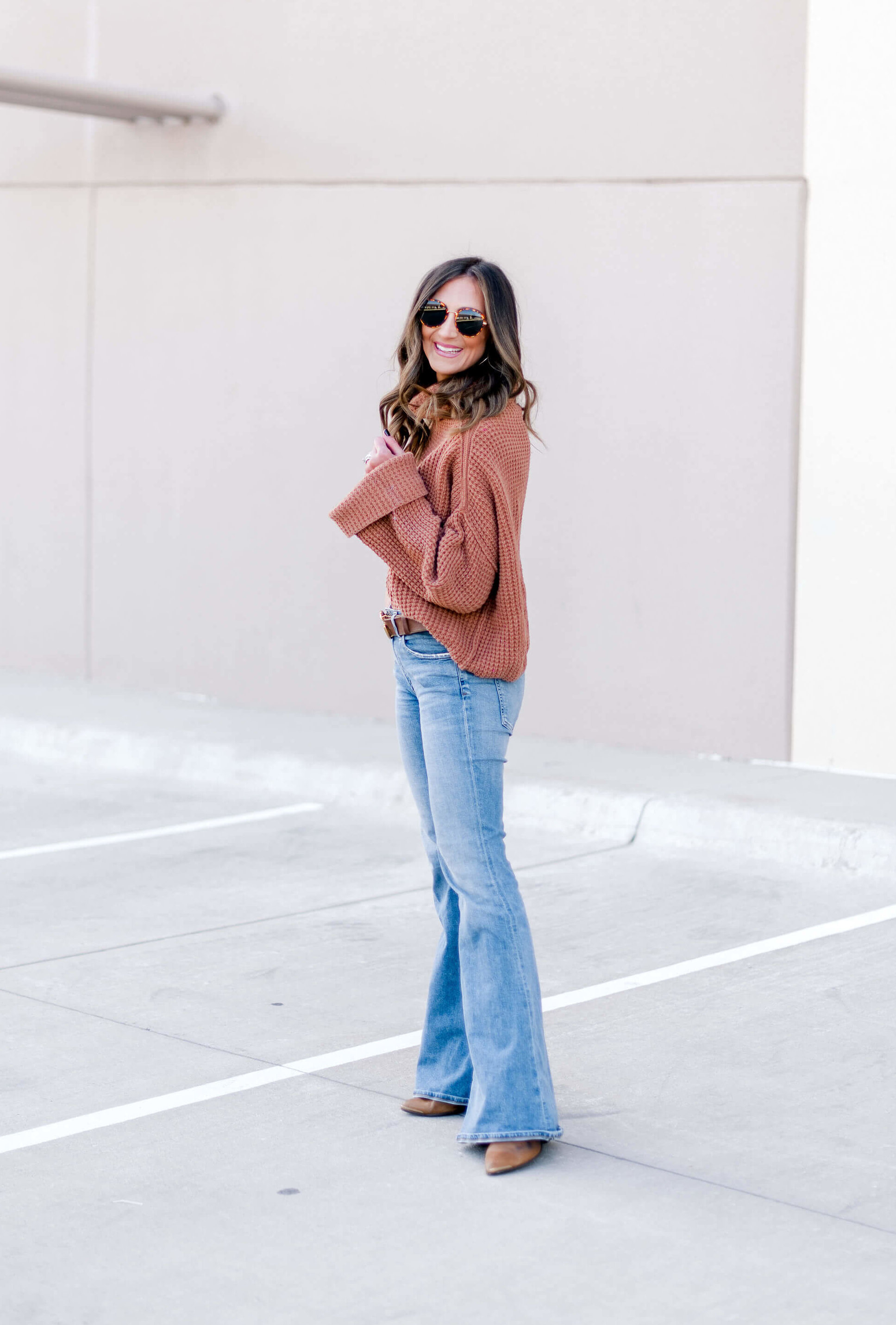 flare jeans for fall, citizens of humanity jeans, free people sweater, style your senses, fall outfit, gucci belt